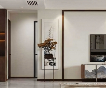 New Chinese Style A Living Room-ID:737576014