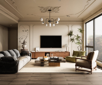 French Style A Living Room-ID:910311941