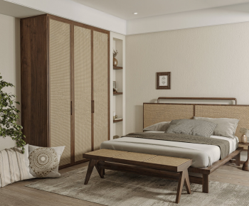 Wabi-sabi Style Bedroom-ID:642836099