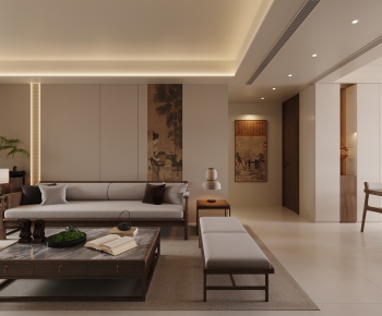 New Chinese Style A Living Room-ID:294851067