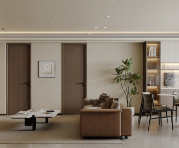 New Chinese Style A Living Room-ID:553740982