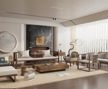 New Chinese Style A Living Room-ID:230320935