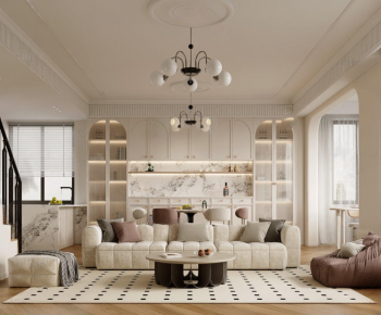 French Style A Living Room-ID:613204009