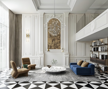 French Style A Living Room-ID:444241057