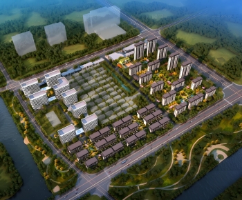 Modern Architectural Bird's-eye View Planning-ID:431323051