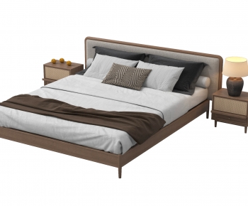 New Chinese Style Double Bed-ID:916304114