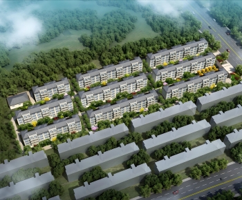 New Chinese Style Architectural Bird's-eye View Planning-ID:131900373