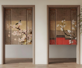 New Chinese Style Door Curtain-ID:883287912