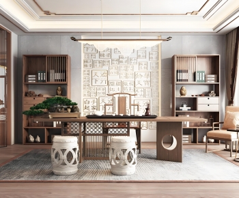 New Chinese Style Tea House-ID:733681929