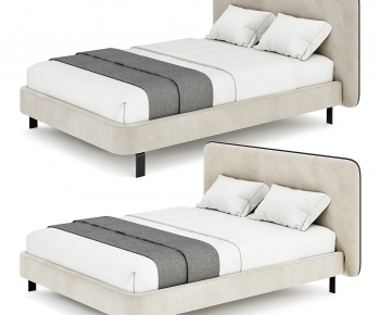 Modern Double Bed-ID:847378021