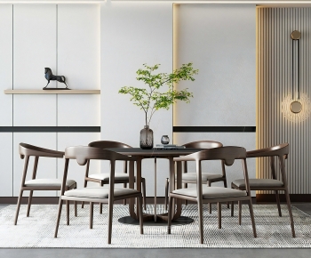 New Chinese Style Dining Table And Chairs-ID:426659116