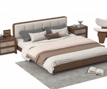 Modern Double Bed-ID:965281014