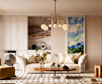 Modern A Living Room-ID:670670033