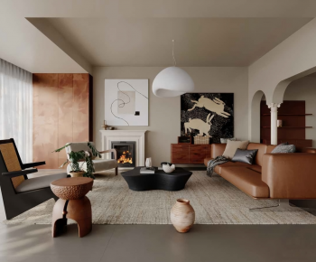 Modern A Living Room-ID:401088001