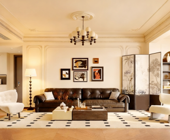 French Style A Living Room-ID:612013101