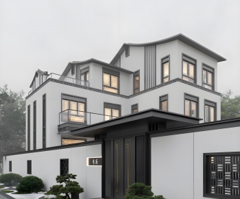 New Chinese Style Detached Villa-ID:442740926