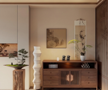 New Chinese Style Entrance Cabinet-ID:311760971