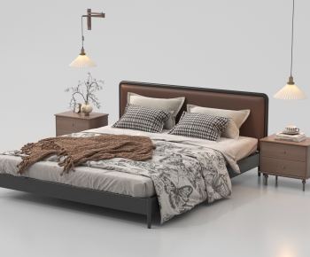 Modern Double Bed-ID:693250894