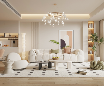 Modern A Living Room-ID:697019103