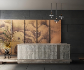 New Chinese Style Office Reception Desk-ID:951965094