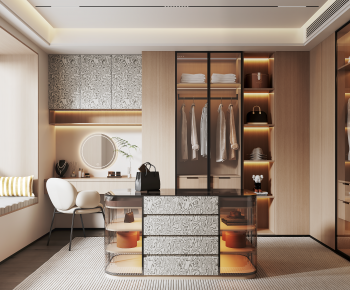 Modern Clothes Storage Area-ID:227411996