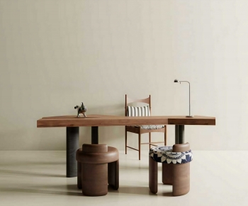 Modern Computer Desk And Chair-ID:806471115