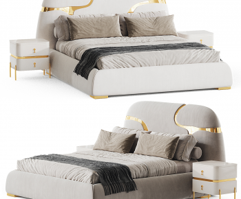 Modern Double Bed-ID:725559005