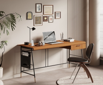 Modern Computer Desk And Chair-ID:245345123