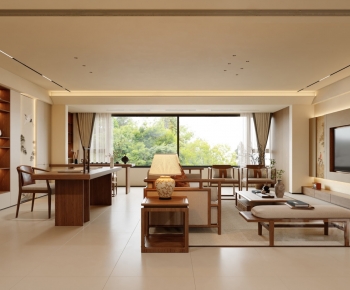 New Chinese Style A Living Room-ID:320533043