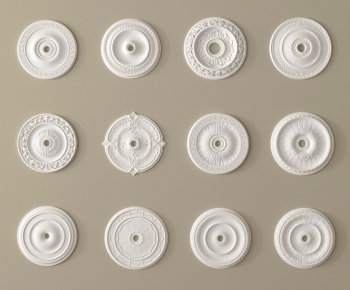 French Style Plaster Carved Top Plate-ID:889946942