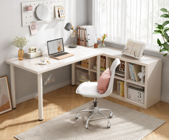 Modern Computer Desk And Chair-ID:423521045