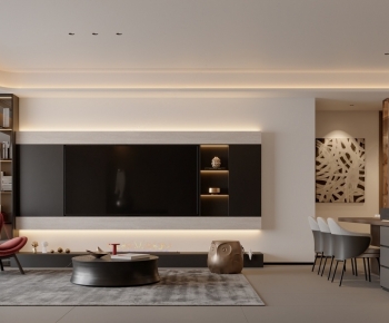 Modern A Living Room-ID:392875917