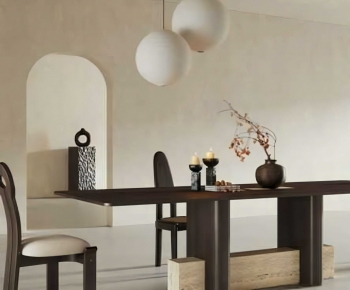 Wabi-sabi Style Dining Table And Chairs-ID:744659909