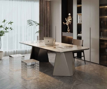 Modern Computer Desk And Chair-ID:791814098