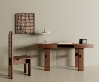 Wabi-sabi Style Computer Desk And Chair-ID:766608002