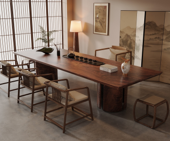 New Chinese Style Dining Table And Chairs-ID:701390034