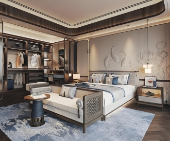 New Chinese Style Bedroom-ID:978307961