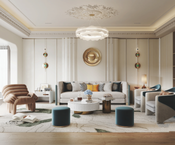 French Style A Living Room-ID:208982945