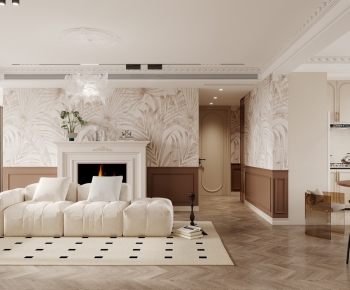 French Style A Living Room-ID:417840529