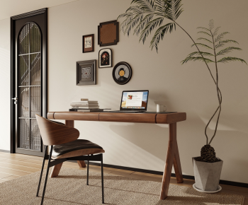 Modern Computer Desk And Chair-ID:448496105