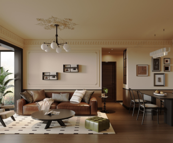 American Style A Living Room-ID:911385063