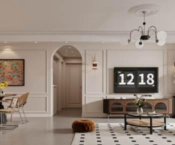 French Style A Living Room-ID:411022902