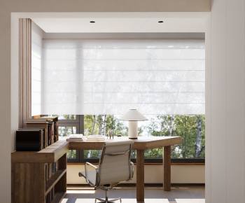 Modern Computer Desk And Chair-ID:283642052