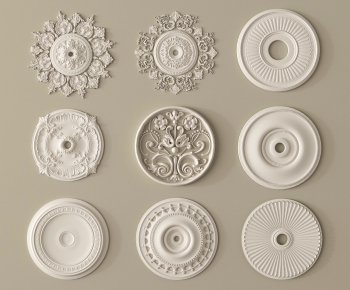 French Style Plaster Carved Top Plate-ID:844564914