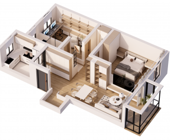 Modern A Bird's-eye View Of Home Decoration-ID:880639081