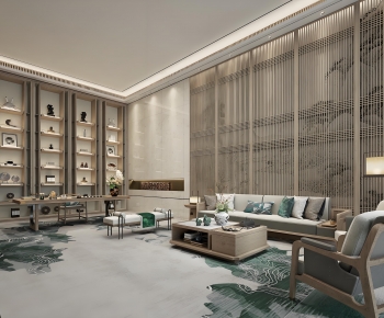 New Chinese Style A Living Room-ID:810597907