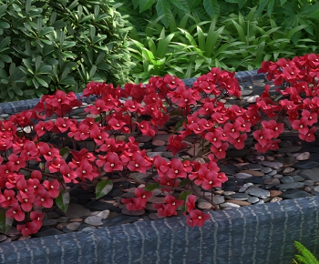 Modern Flowers And Grass-ID:283063894