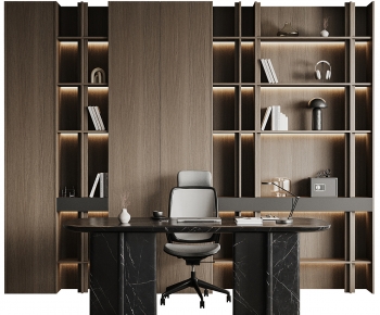 Modern Computer Desk And Chair-ID:744220979