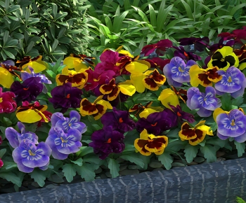 Modern Flowers And Grass-ID:478441958