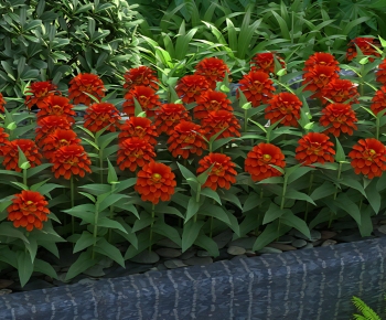 Modern Flowers And Grass-ID:624176034